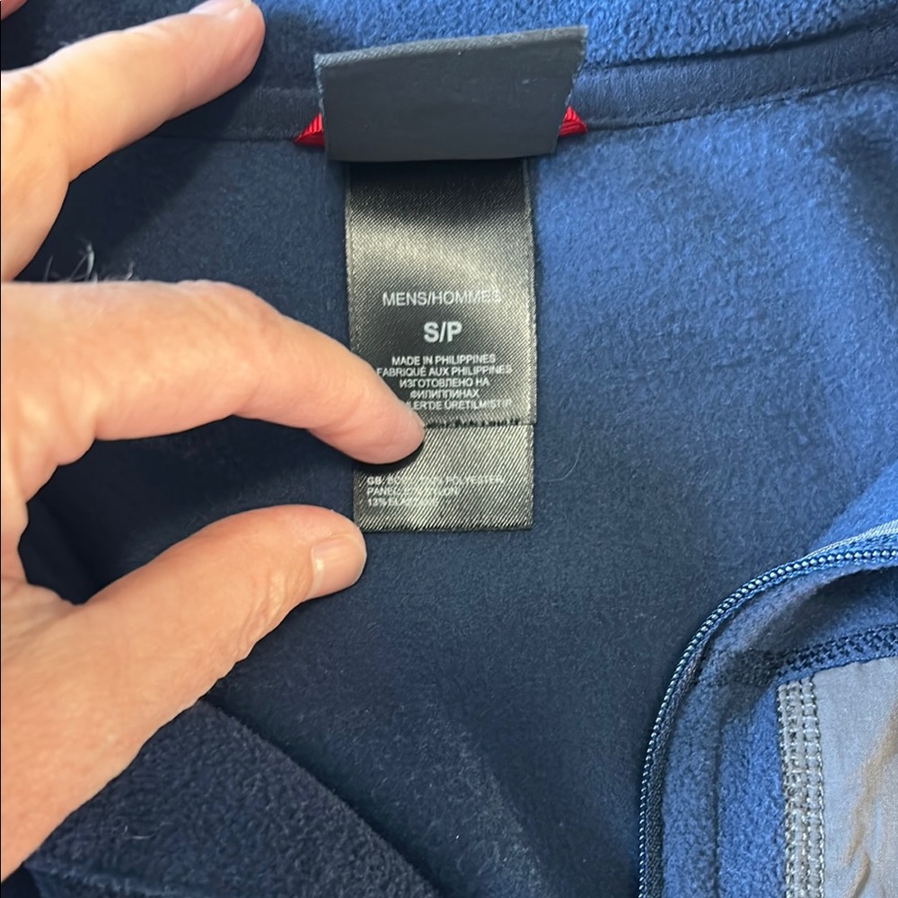 The North Face Small Men's Performance 3/4 Zip Jacket in Blue and Gray - Picture 6 of 8